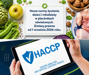 Od receptury do jadłospisu - zasady żywienia zbiorowego dzieci i młodzieży w placówkach oświatowych zgodne z aktualnymi normami żywienia 2024 r. , podstawą prawną obowiązującą od 1 września 2026 r. oraz zasadami przygotowania dokumentacji  HACCP/GHP/GMP 